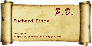 Puchard Ditta névjegykártya